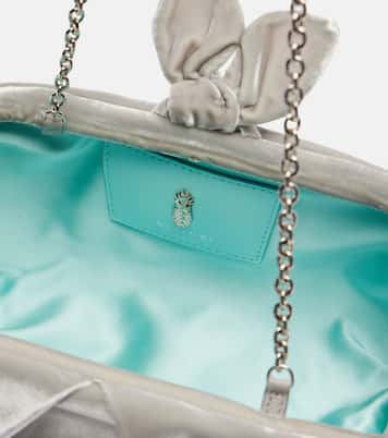 Clutch Bow Tie aus Samt | Aquazzura