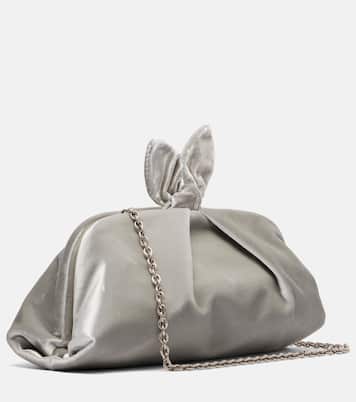 Clutch Bow Tie aus Samt | Aquazzura