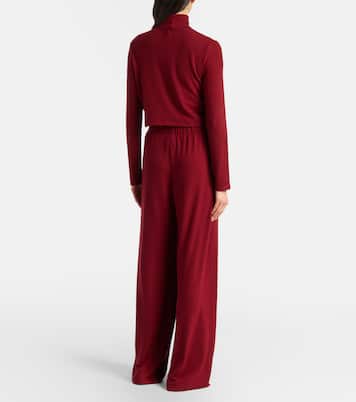 Lauren pleated jersey wide-leg pants | Leset