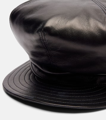 VLogo leather newsboy cap | Valentino