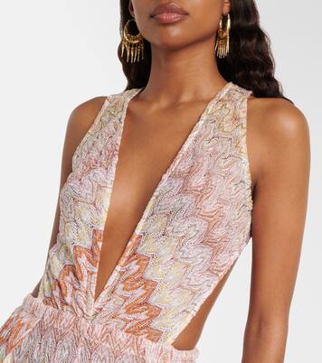 Open-back lamé jumpsuit | Missoni