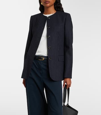 Gertrude pinstripe virgin wool jacket | Nili Lotan