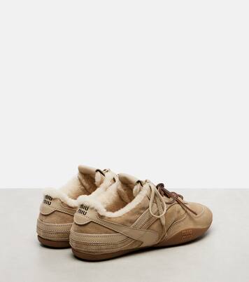 Baskets Gymnasium en daim et shearling  | Miu Miu