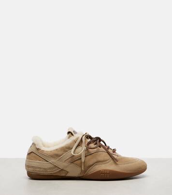 Baskets Gymnasium en daim et shearling  | Miu Miu