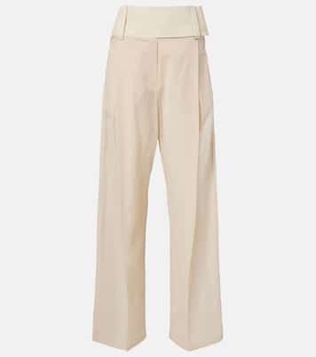 Ferito cotton voile wide-leg pants | Sportmax