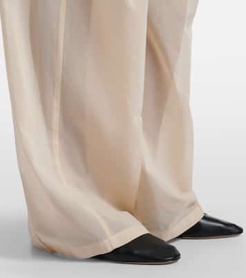 Ferito cotton voile wide-leg pants | Sportmax