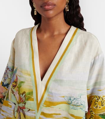 Jungle Boogie printed linen tunic | Alémais
