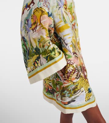 Jungle Boogie printed linen tunic | Alémais