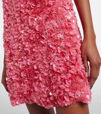 Verziertes Slipdress aus Seidenchiffon | Valentino