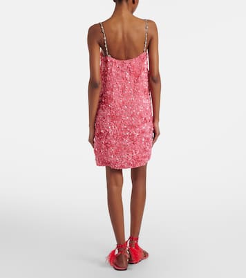 Verziertes Slipdress aus Seidenchiffon | Valentino