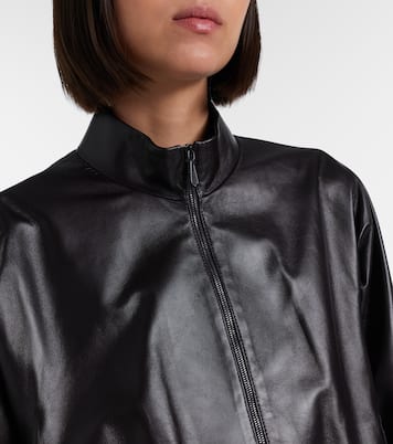 Leather bomber jacket | Gucci