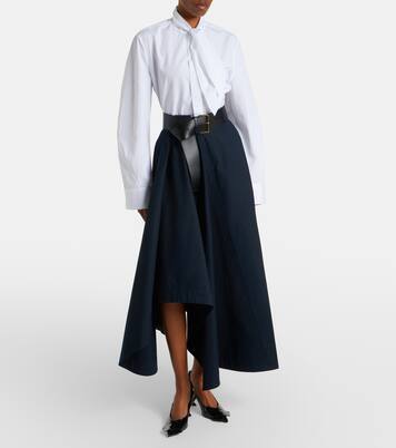 Asymmetric cotton poplin maxi skirt  | Givenchy