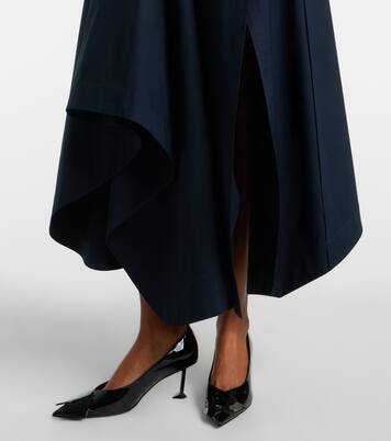 Asymmetric cotton poplin maxi skirt  | Givenchy