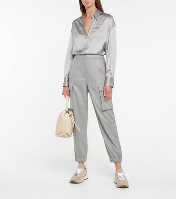 Pantaloni cargo in lana vergine | Brunello Cucinelli