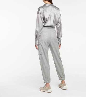 Pantaloni cargo in lana vergine | Brunello Cucinelli