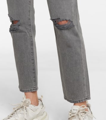 High-Rise Distressed Jeans Le Original | Frame