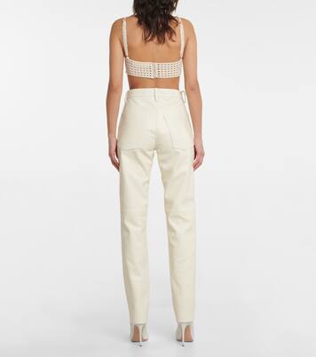 High-Rise-Hose aus Leder | Magda Butrym