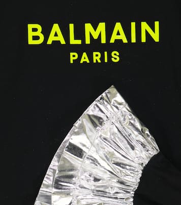 Robe t-shirt en coton à logo | Balmain Kids