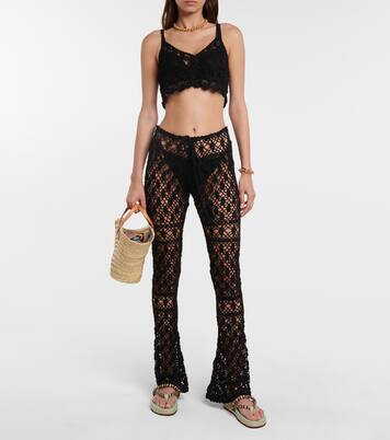 Pantalon Bianca en crochet de coton | Anna Kosturova