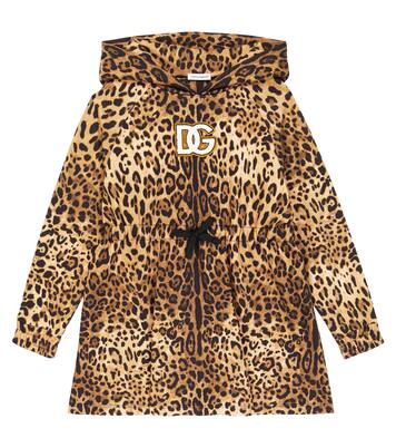 Leopard-print cotton jersey dress | Dolce&Gabbana Kids