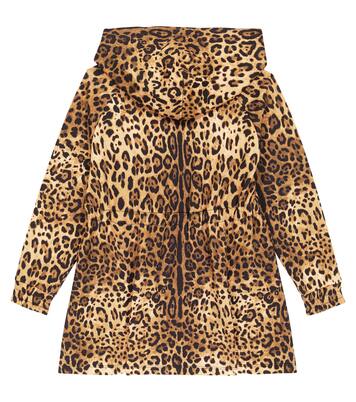 Leopard-print cotton jersey dress | Dolce&Gabbana Kids
