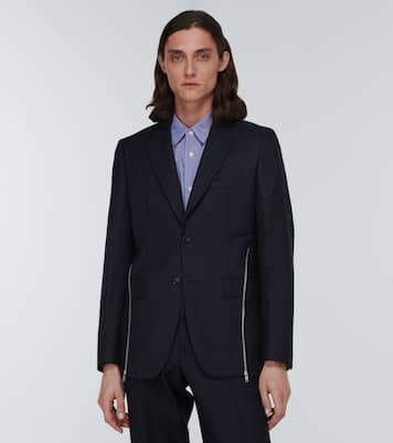 Zip-embellished wool blazer | Comme des Garçons Homme Deux