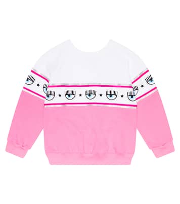 x Chiara Ferragni eye-motif jersey sweatshirt | Monnalisa