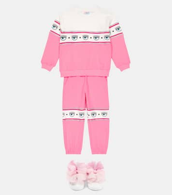 x Chiara Ferragni eye-motif jersey sweatshirt | Monnalisa