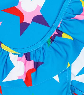 Printed ruffle-trimmed swimsuit | Stella McCartney Kids