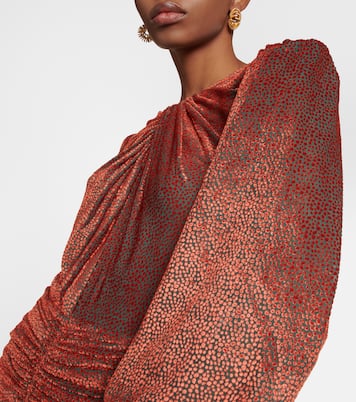 Abito lungo Sabrina in velluto devoré | Costarellos