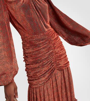 Abito lungo Sabrina in velluto devoré | Costarellos