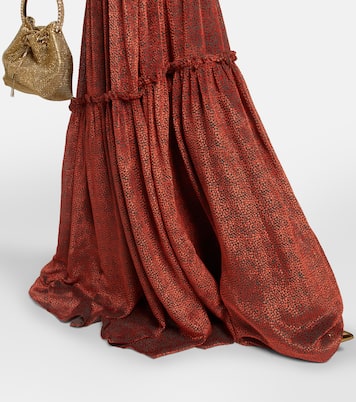 Abito lungo Sabrina in velluto devoré | Costarellos