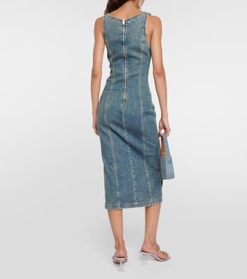 Verziertes Midikleid aus Denim | Blumarine