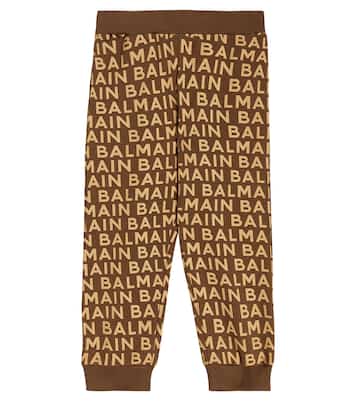 Logo printed cotton sweatpants | Balmain Kids