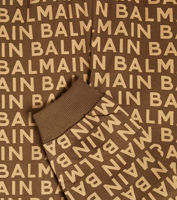 Logo printed cotton sweatpants | Balmain Kids