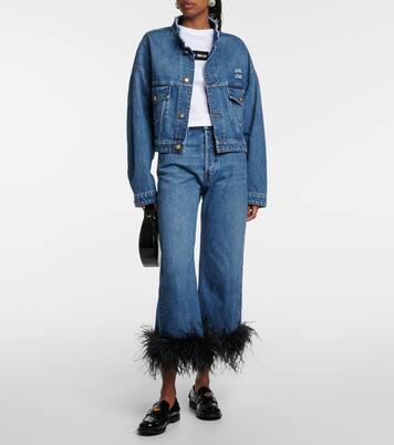 Logo cotton jersey T-shirt | Miu Miu