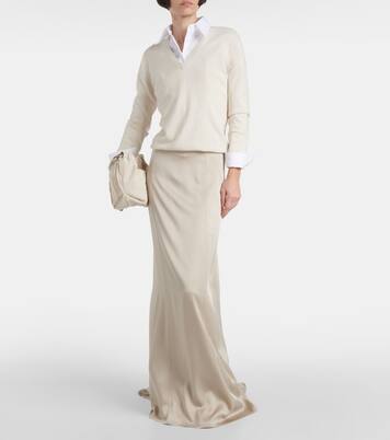 Maxirock aus Satin | Brunello Cucinelli