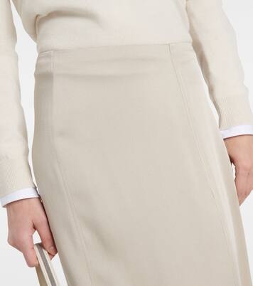 Maxirock aus Satin | Brunello Cucinelli