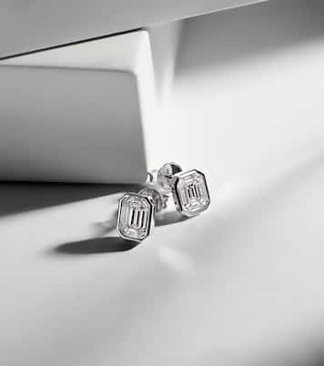 Boucles d'oreilles Illusion en or blanc 18 ct et diamants | Shay Jewelry