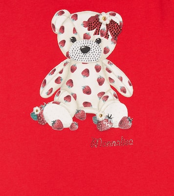 Embellished cotton jersey T-shirt | Monnalisa