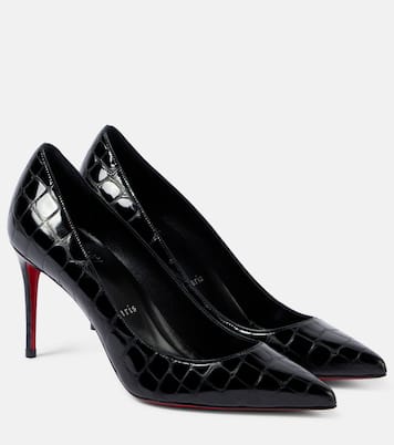 Kate 85 croc-effect leather pumps | Christian Louboutin