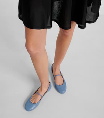 Carla leather Mary Jane flats | Gianvito Rossi