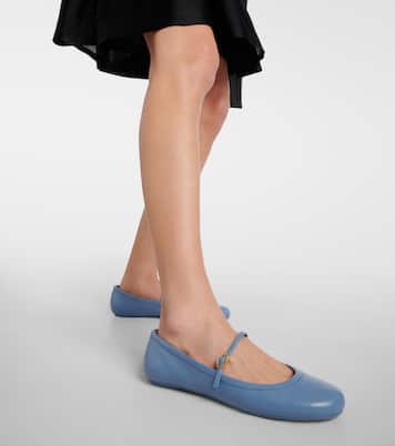 Carla leather Mary Jane flats | Gianvito Rossi