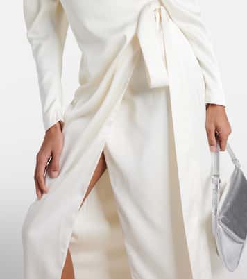 Wickelkleid aus Satin | Rotate