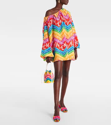 Valentino Chevron 24 silk minidress | Valentino