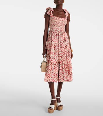 Robe midi Triny à pois | Poupette St Barth