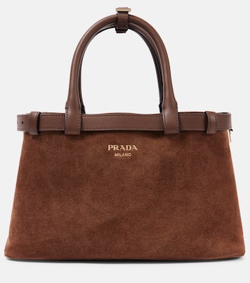 Prada Buckle Small suede tote bag | Prada