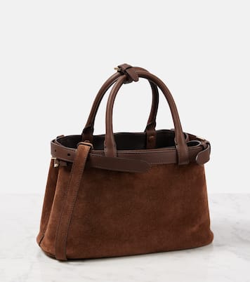 Prada Buckle Small suede tote bag | Prada