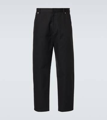 Mid-rise cotton wide-leg pants | Prada