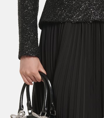 Abito midi in bouclé e chiffon | Self-Portrait